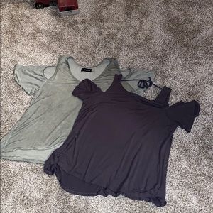 2/$10 Off the Shoulder Maurices tops